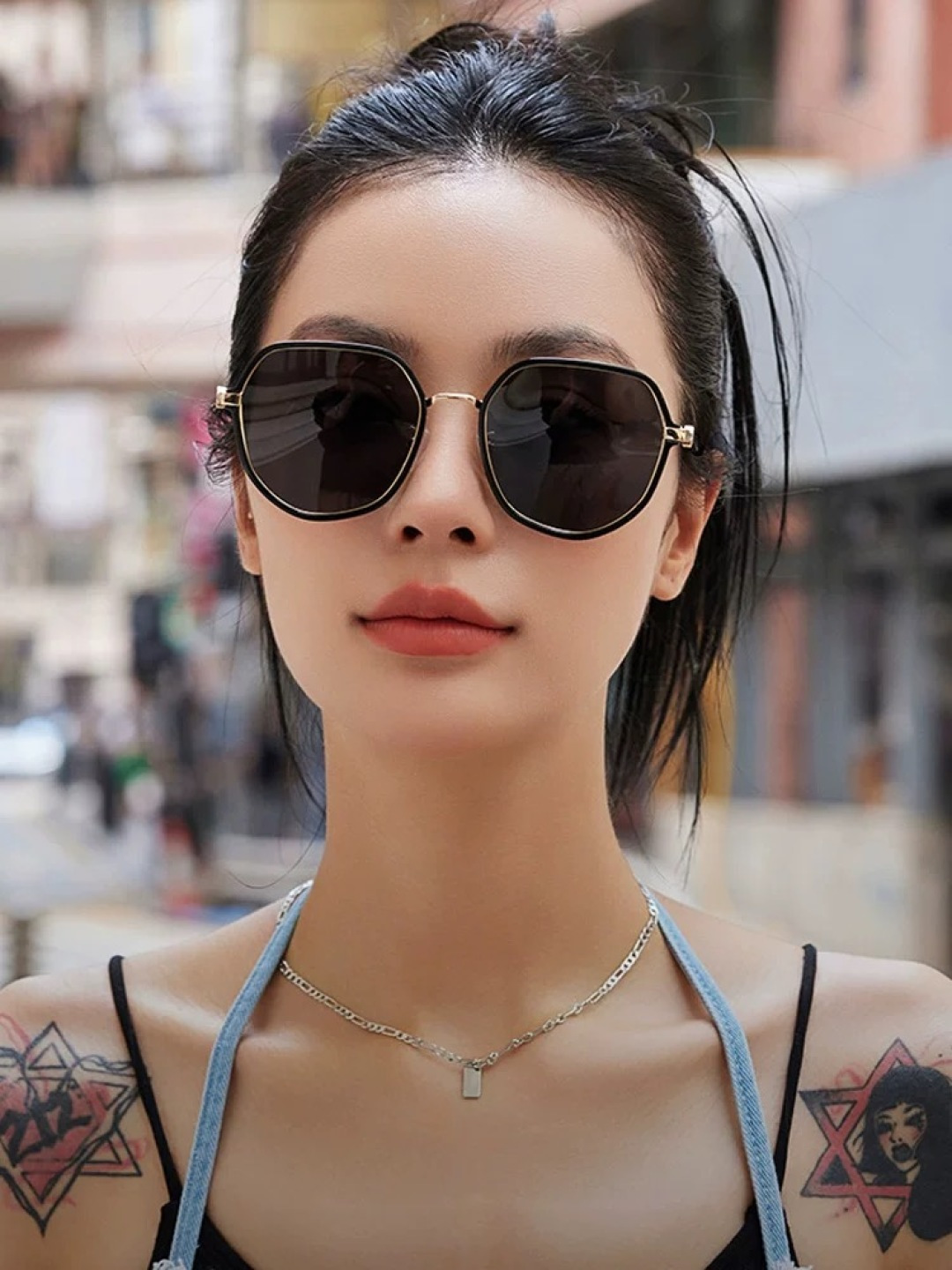 LV 太阳镜潮品官网模特同款 [玫瑰][玫瑰]四叶草🍀精致个性设计简约时尚 高品质值得拥有绝对潮爆整个夏