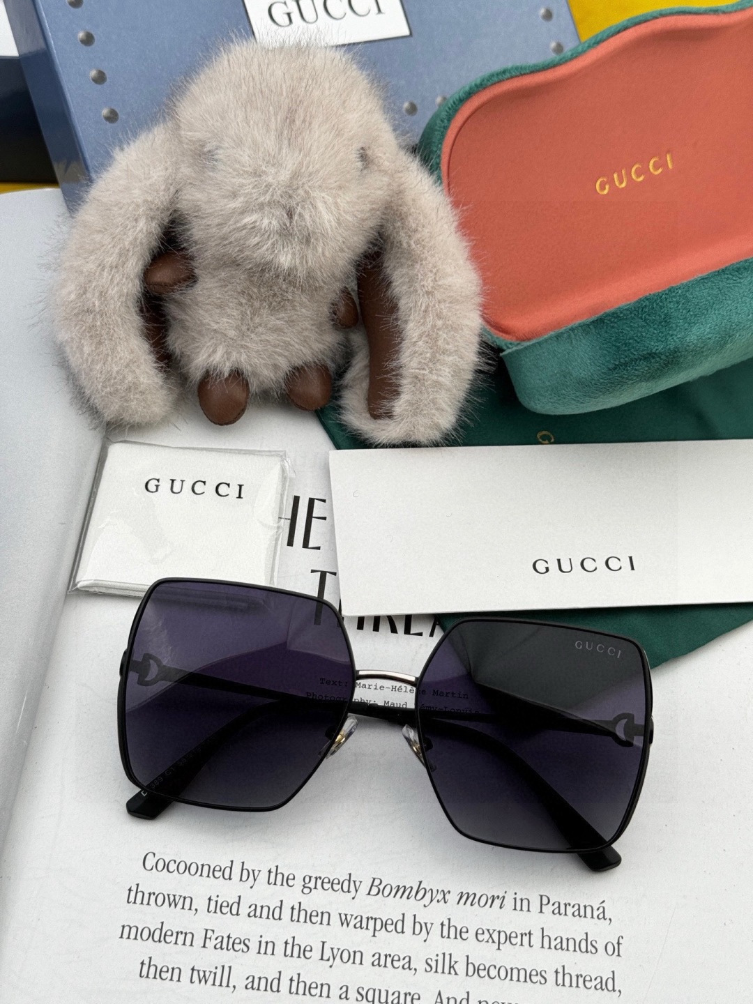 🔺 【GUCCI】开春新款 潮流爆款 时尚方框偏光太阳镜 高品质 佩戴舒适 网红潮款墨镜 女士高清偏光太