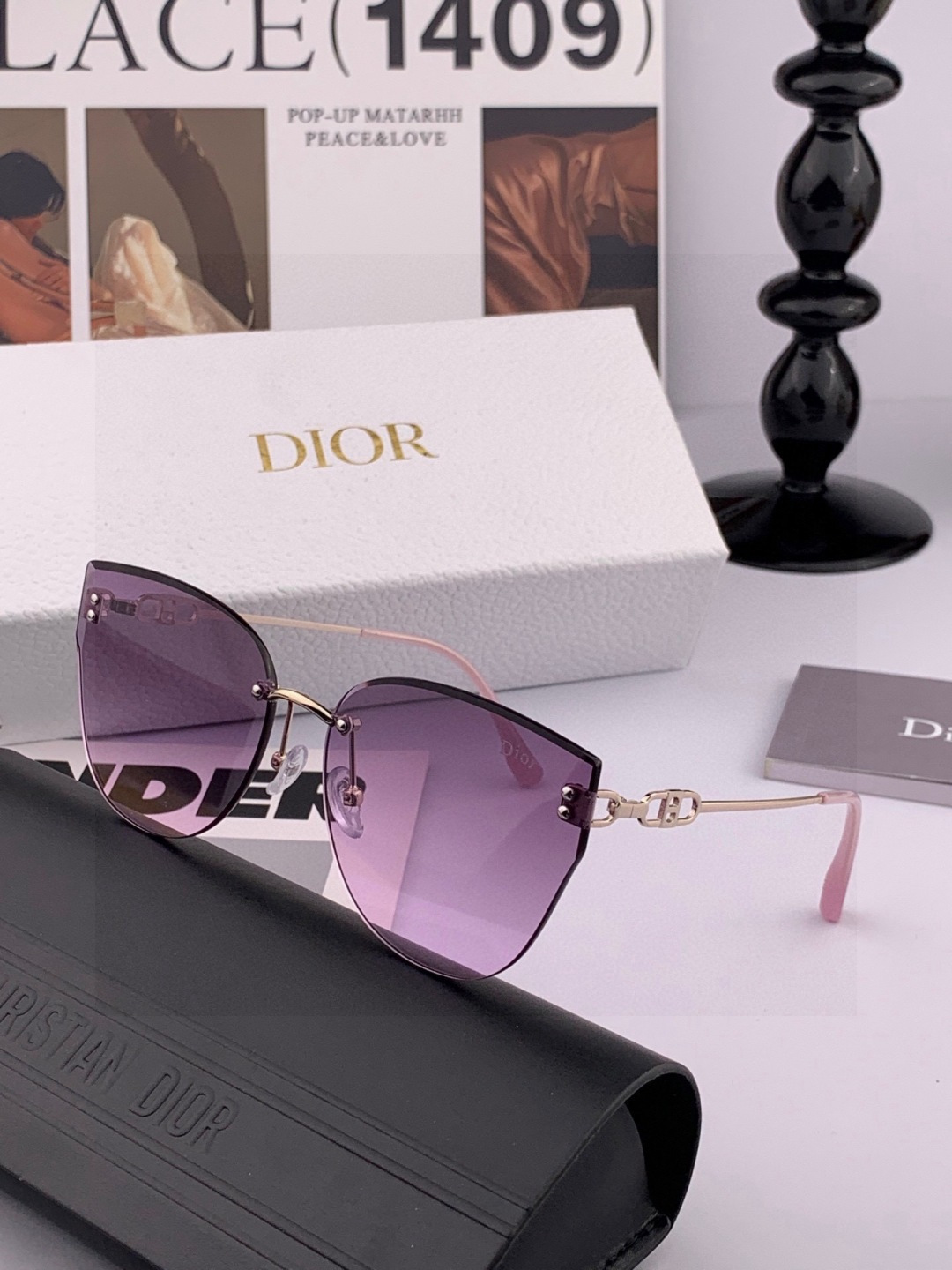 🔺 【DIOR】开春新款 潮流爆款 时尚圆框偏光太阳镜 高品质 佩戴舒适 网红潮款墨镜 女士高清加厚偏光