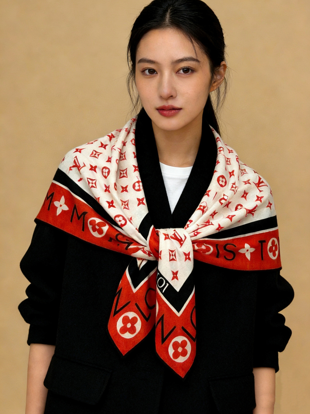 MONOGRAM INFINITY 140丝绒方巾【140顶级丝绒双面同色】Monogram Infin