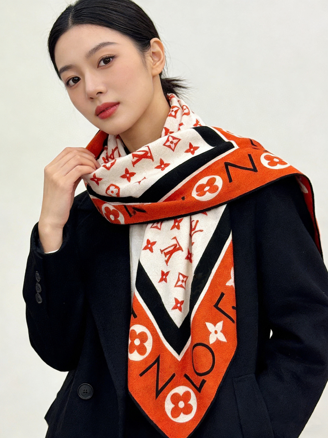 MONOGRAM INFINITY 140丝绒方巾【140顶级丝绒双面同色】Monogram Infin