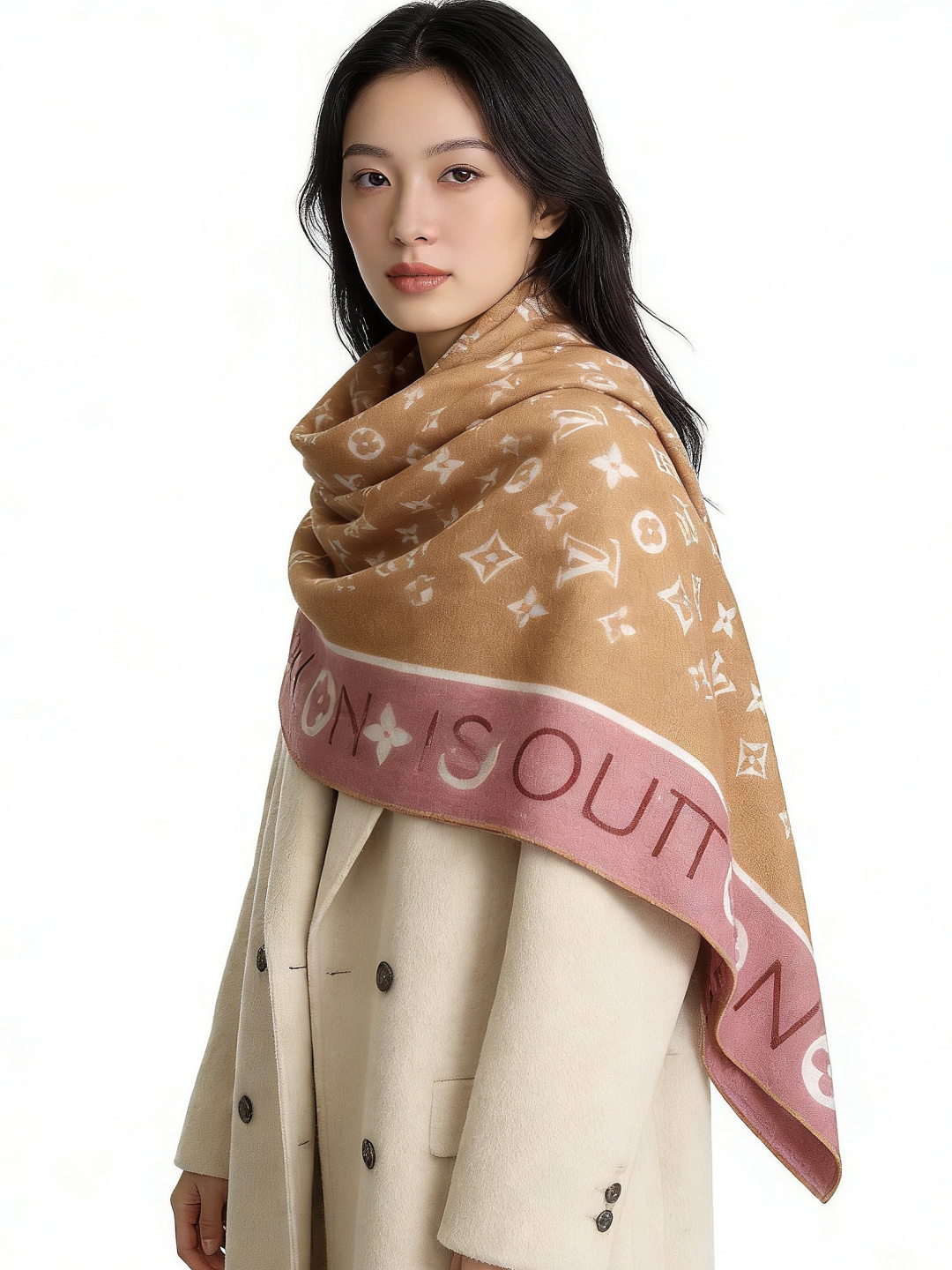 MONOGRAM INFINITY 140丝绒方巾【140顶级丝绒双面同色】Monogram Infin