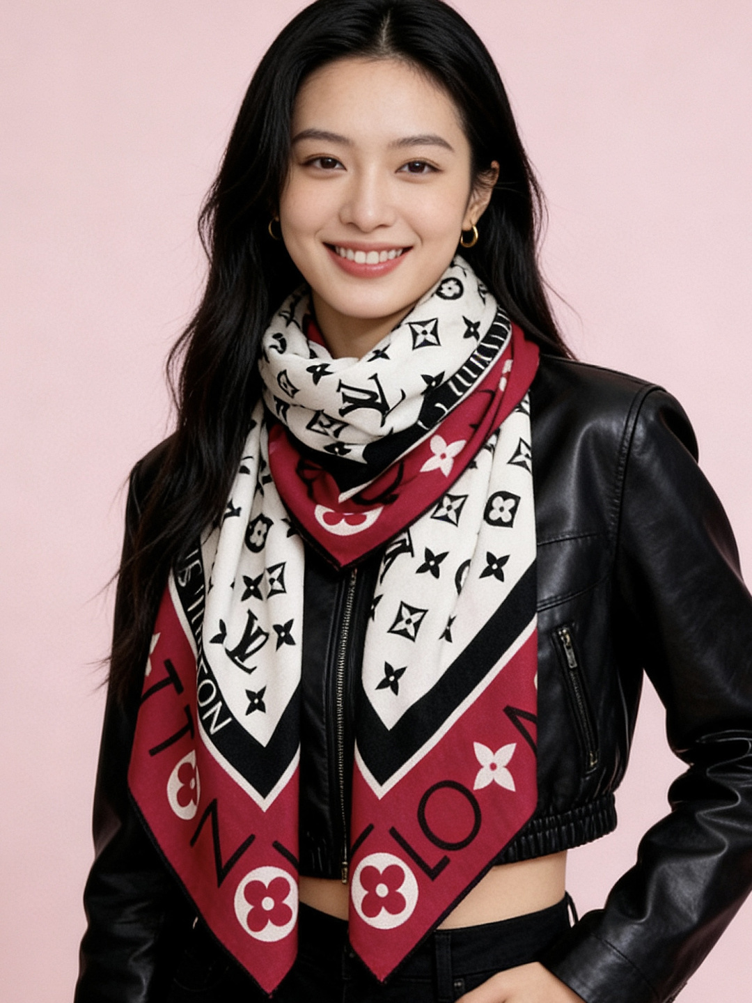 MONOGRAM INFINITY 140丝绒方巾【140顶级丝绒双面同色】Monogram Infin