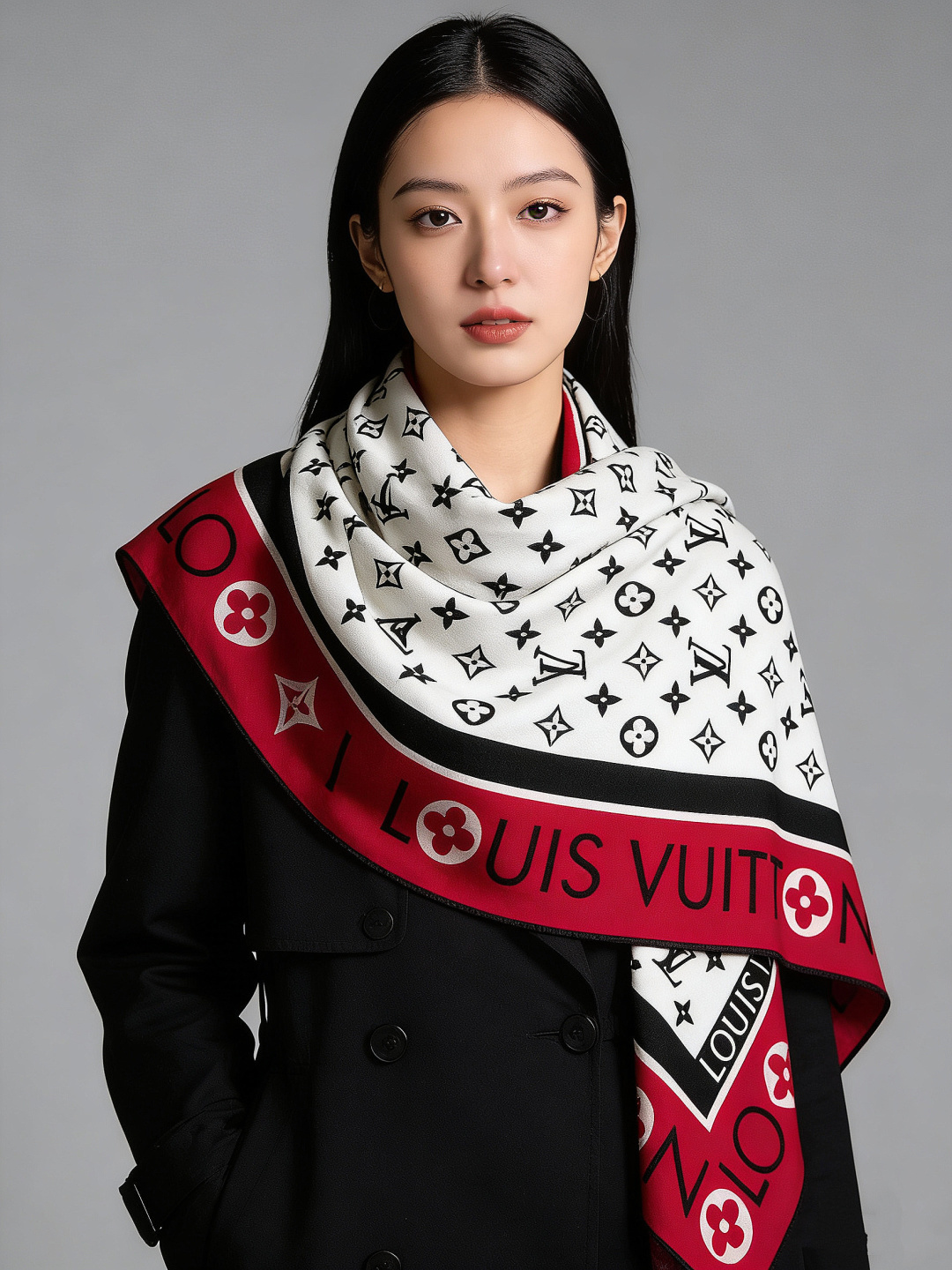 MONOGRAM INFINITY 140丝绒方巾【140顶级丝绒双面同色】Monogram Infin