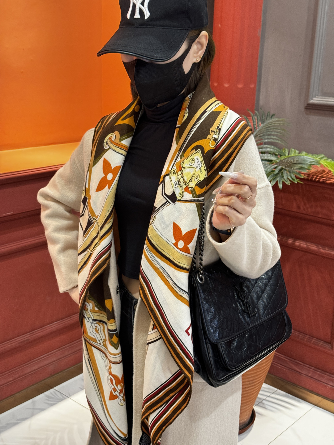 上新❤️ MONOGRAM JACQUARD DENIM140丝绒 方巾 【高定版 双面同色】有些款式他