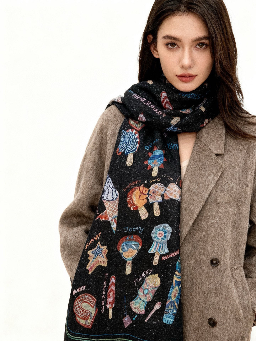 会发光发亮的围巾 新款🆕🏇🏇买了都说好看‼️推荐💕顶级工艺超值‼️爱马仕专柜爆款🎁💟立体呈现图案纹路实物