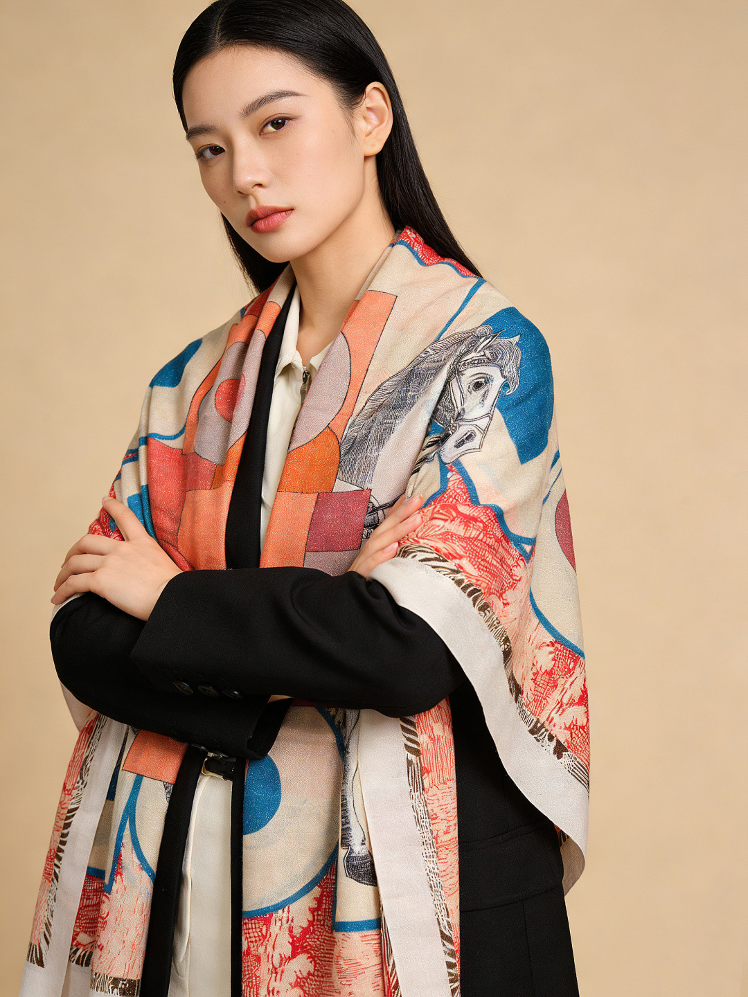 会发光发亮的围巾 爱马仕 专柜同步 买了都说好看羊绒印花‼️推荐💕顶级工艺超值‼️爱马仕专柜爆款🎁🎁羊绒