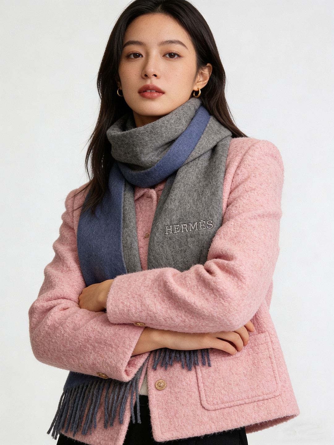 ✨✨太美了😍 爱马仕 情侣款 美到要尖叫😱专柜最新款🎊英伦欧美范儿 又是一款即时尚又实用的大围巾&长巾，