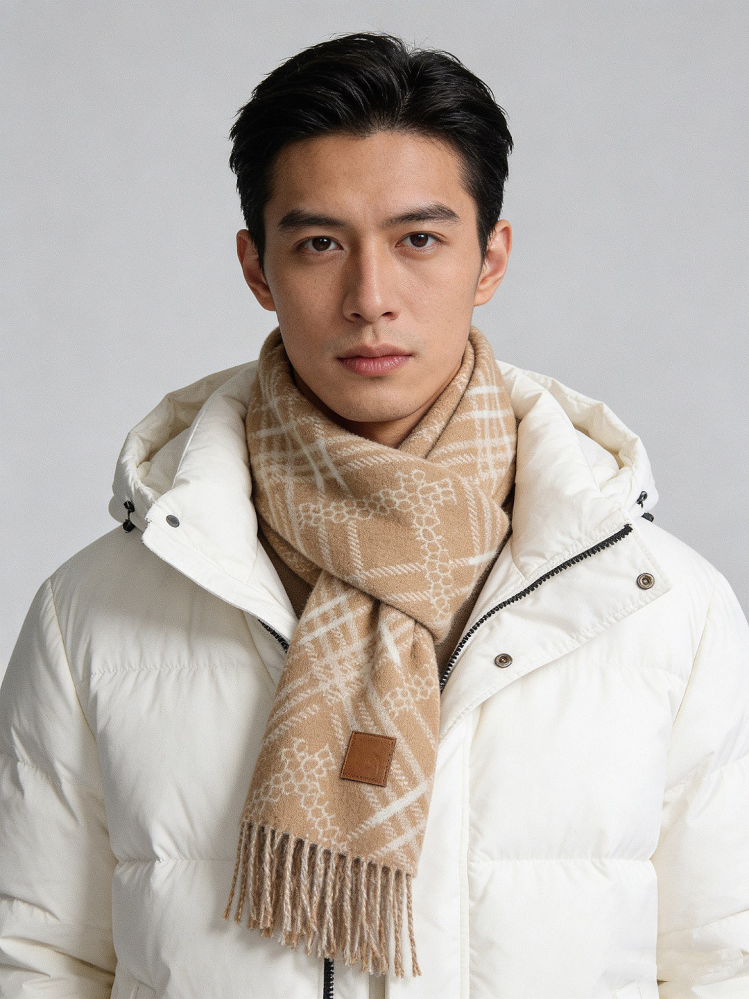 双面围巾 🆕Burberry · 巴宝莉格子围巾❗️好看的要疯掉了，太有型太有魅力了❗️❗️非常斯文时尚