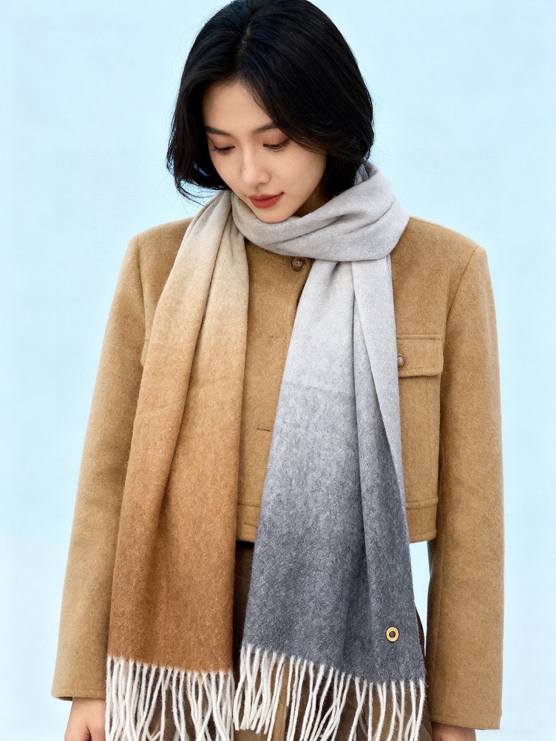 ✨✨太美了😍 【皮安娜】情侣款 美到要尖叫😱专柜最新款🎊英伦欧美范儿「多色渐变」又是一款即时尚又实用的大