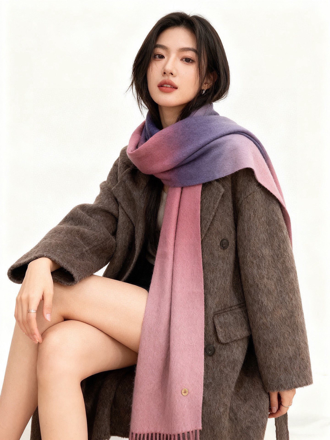 ✨✨太美了😍 【皮安娜】情侣款 美到要尖叫😱专柜最新款🎊英伦欧美范儿「多色渐变」又是一款即时尚又实用的大