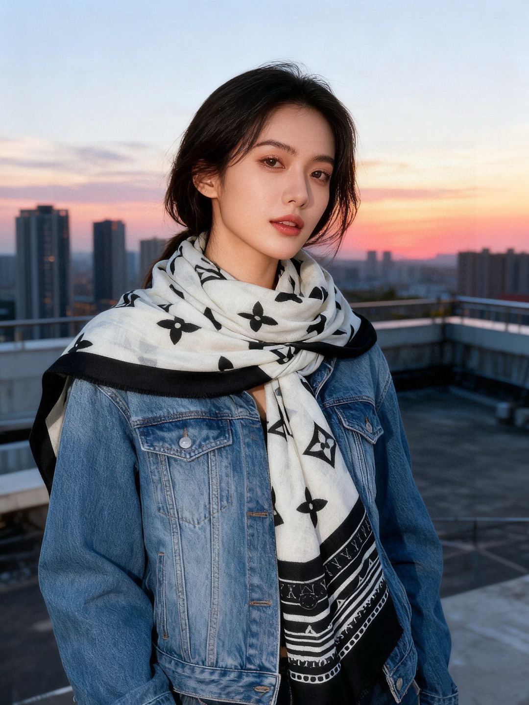 又时髦又百搭！LV新款老花长巾】提升气质和品味的好单品！！四季必备！！真的无敌实用！！Lv难得的羊绒长巾