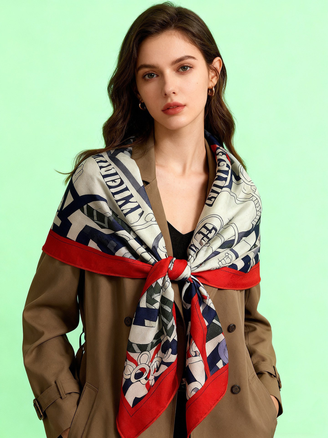 NO:728105,H’s new product [Double-sided velvet square scarf of the same color] Hand-rolled cashmere and silk blended shawl (70 cashmere, 30 mulberry silk) This shawl is made of classic cashmere and silk blended fabric, soft and light, easy to wear. A must-have for air-conditioned rooms!  Ideal for colder days or cooler nights. Dimensions 135 x 135 cm | Due to the hand-rolled edges of this shawl, the dimensions may vary slightly from the stated size. High version scarf, high version scarf, real silk, shawls19860909H家上新【双面同色丝绒方巾】手工卷边山羊绒和真丝混纺披肩（70山羊绒,30桑蚕丝） 这款披肩采用经典山羊绒和真丝混纺面料,柔软轻盈,佩戴方便.空调房必备！寒冷时分或微凉夜间的理想之选. 尺寸135x 135厘米 | 由于这款披肩采用手工卷边,与标示的尺寸或会略有不同 高版本围巾,高版本围巾,real silk,shawls,scarf