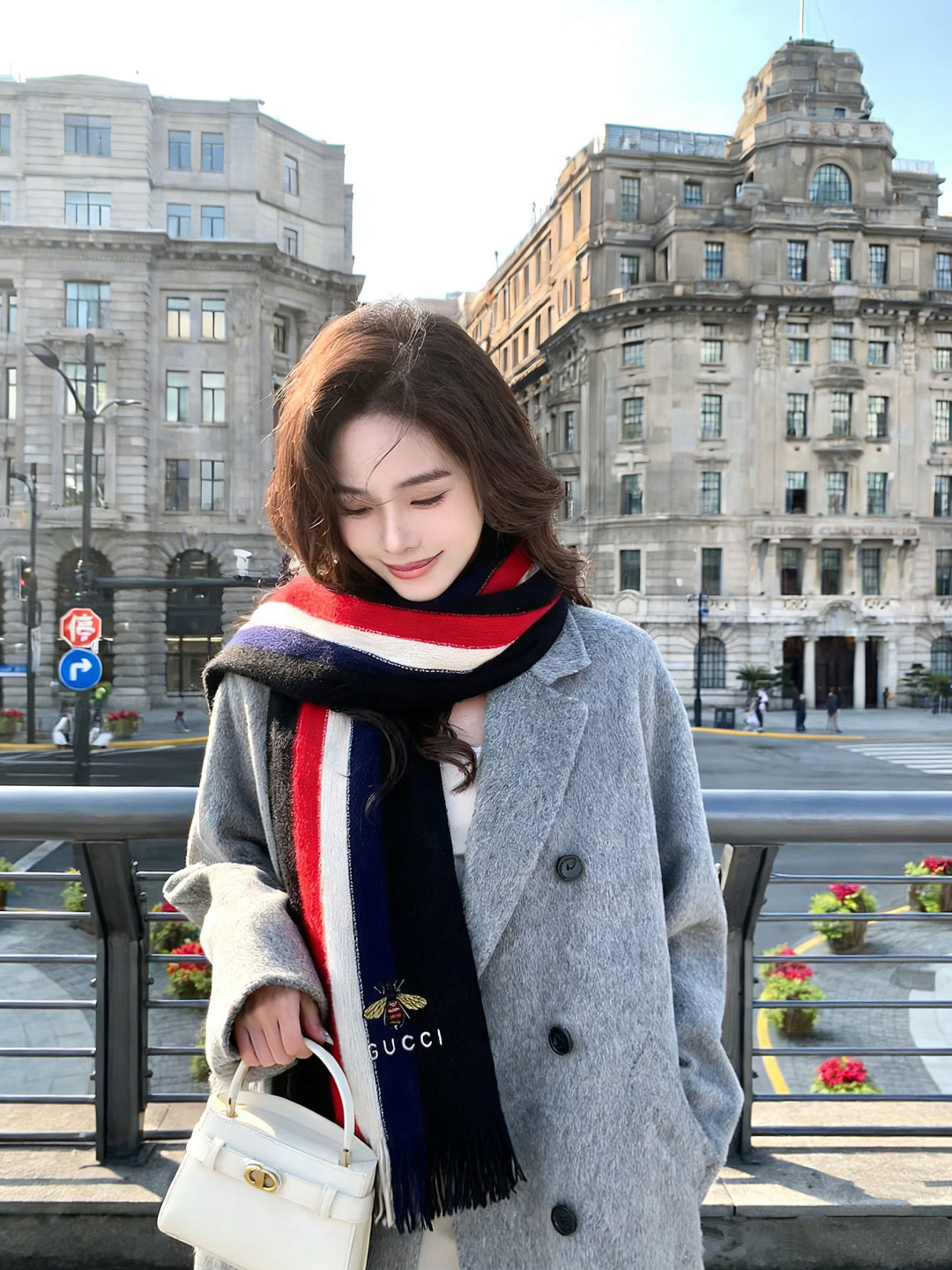 男女同款，百分百纯羊绒 Gucci 高端羊绒针织围巾！】可正式，可随意，非常Classical的设计。这