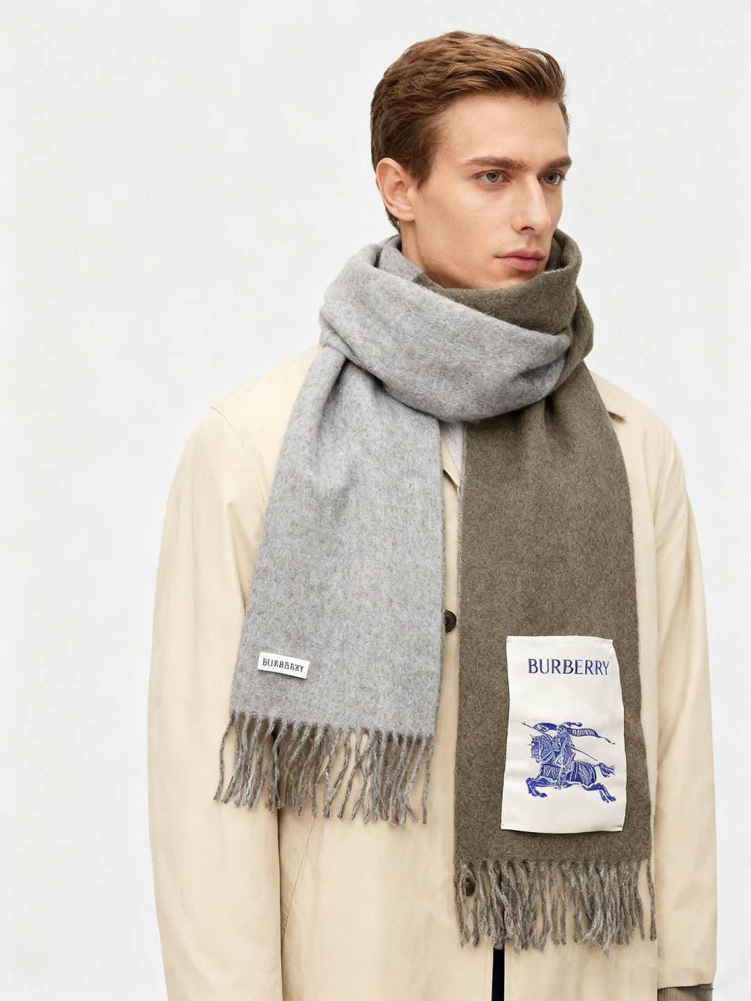 ✨✨太美了😍巴宝莉 情侣款 美到要尖叫😱专柜最新款🎊英伦欧美范儿 又是一款即时尚又实用的大围巾&长巾，🎆