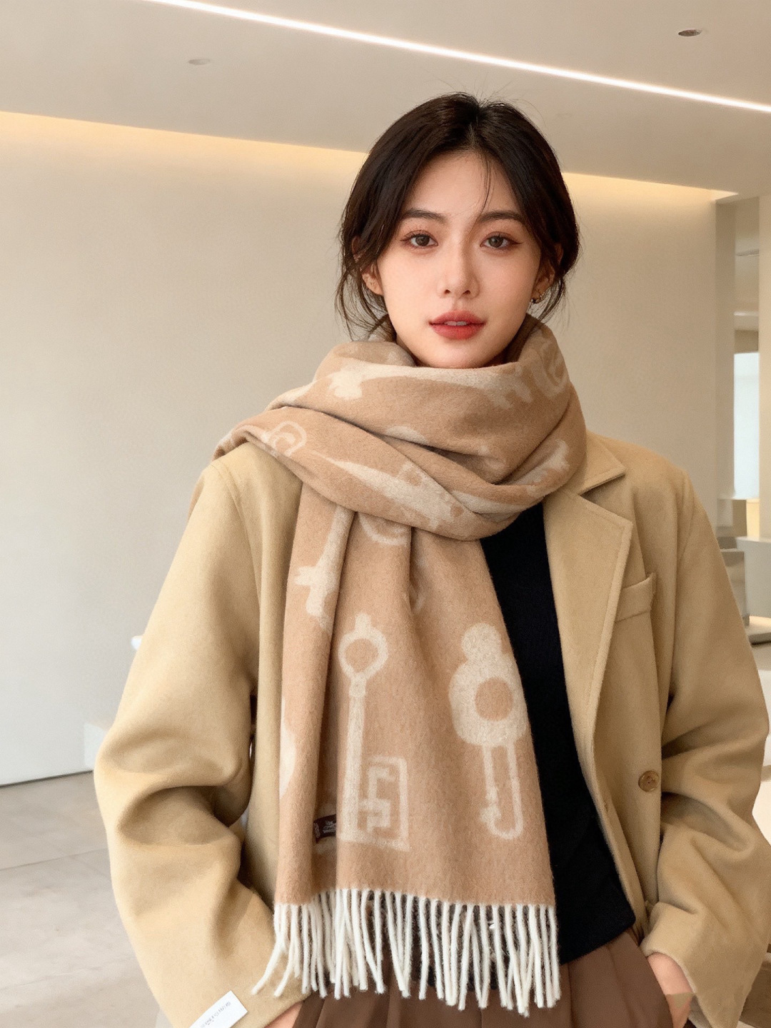 🆕上新爱马仕钥匙男女款这款围巾且买且珍惜😍~都是出口订单所以比较难遇❤️东西讲究少而精😍好看的一定要收😎