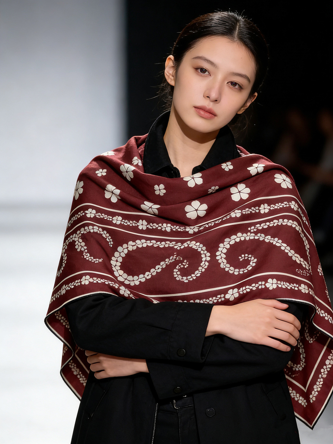 高级成衣系列～Chanel 【140双面同色丝绒披肩】此系列谱写一曲自由轻灵的赞歌本系列作品创新演绎品牌