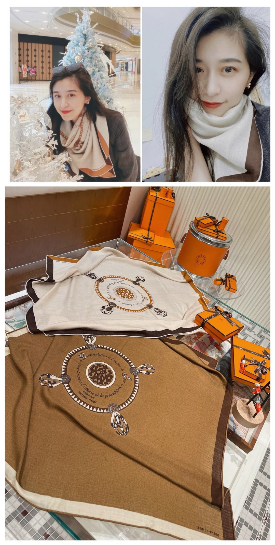 上新❤️ 【▪️摩登重磅圈C位！官网已断货，各种加价都巨难买！！！Hermes 秋冬首款140羊绒真丝围