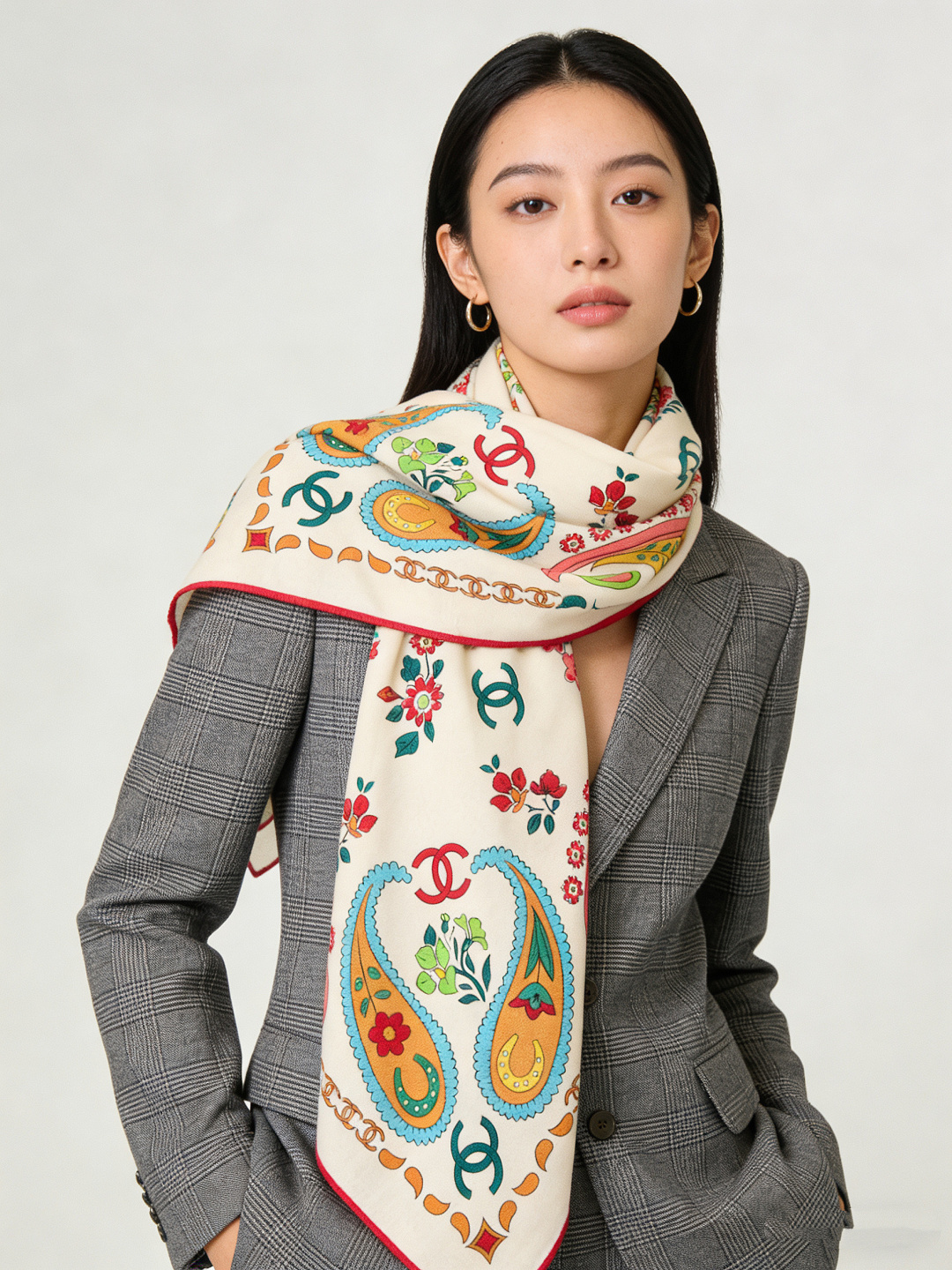 高级成衣系列～Chanel 【140双面同色丝绒披肩】此系列谱写一曲自由轻灵的赞歌本系列作品创新演绎品牌