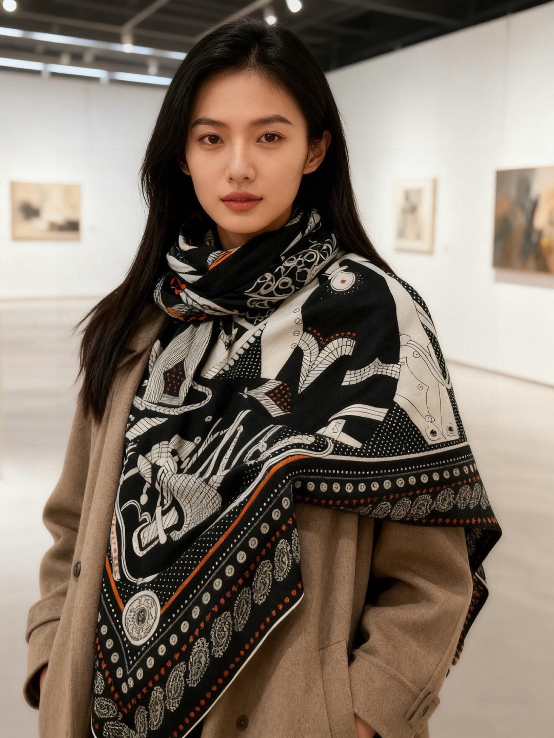 💟羊绒新款🆕👏👏买了都说好看‼️推荐💕爱马仕双面同色羊绒方巾，顶级工艺超值‼️爱马仕专柜爆款🎁💟立体呈现