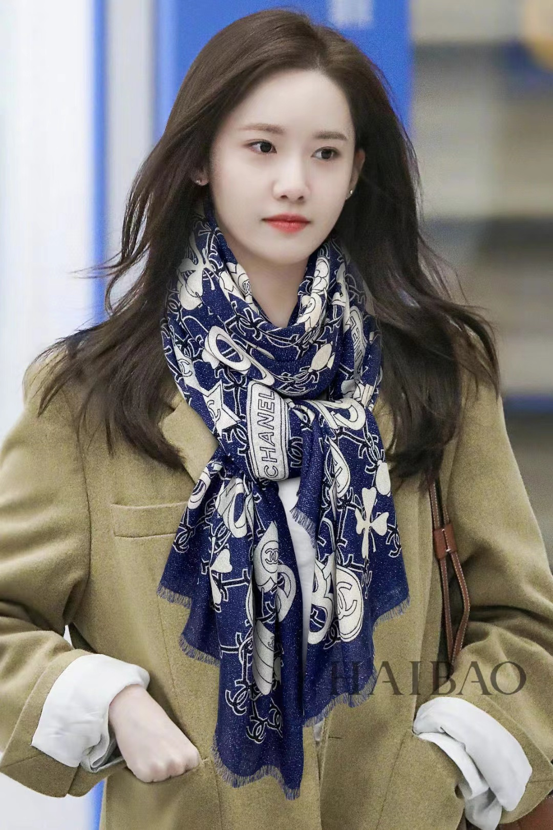 上新🌟 会发光发亮的围巾 💄💋新款客供银线💖羊绒面料长巾 😘美翻了[流泪]【手绘LOGO银线长巾】御用殿