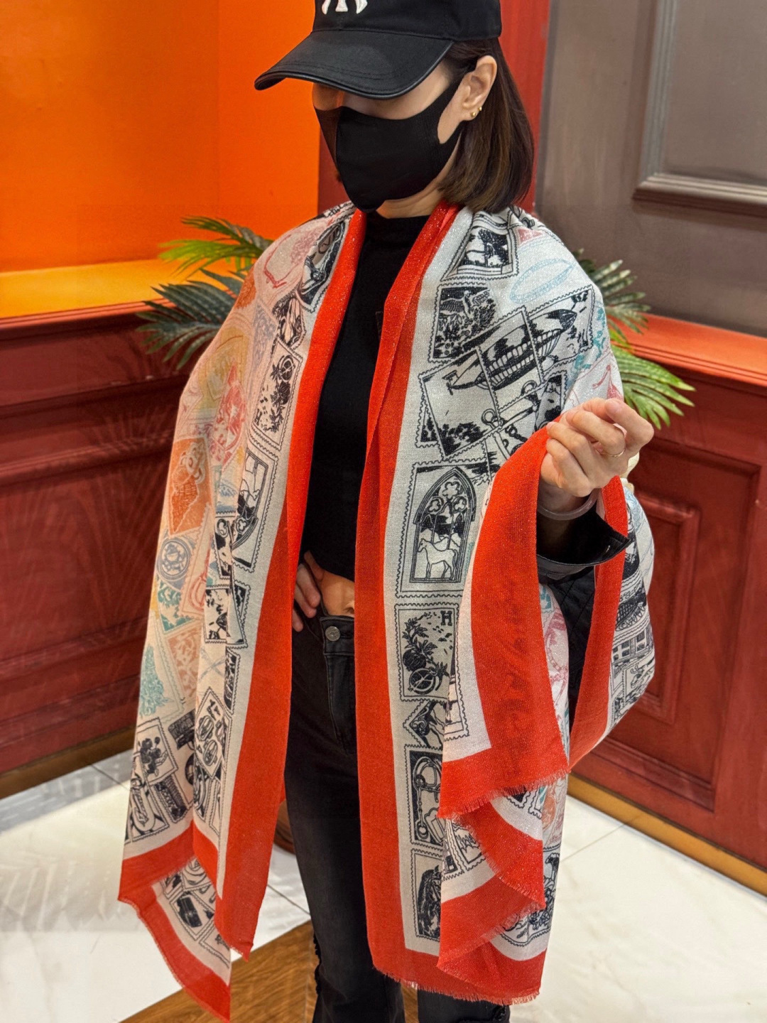 会发光发亮的围巾 羊绒新款🆕👏买了都说好看‼️推荐💕爱马仕羊绒方巾，顶级工艺超值‼️爱马仕专柜爆款🎁💟立