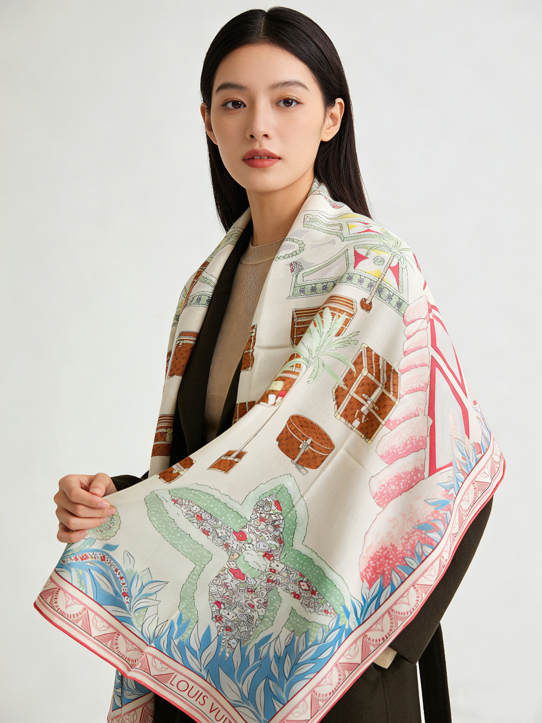 🆕L.viP 定制级别 【双面同色高奢丝绒方巾，baby绒级别的超柔触感】只有我家的品质才能叫丝绒方巾路