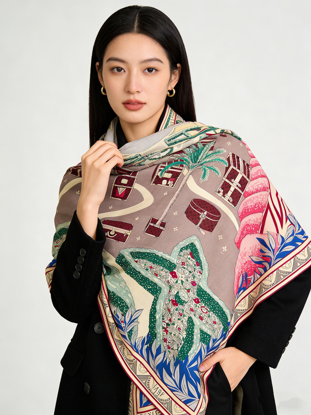 🆕L.viP 定制级别 【双面同色高奢丝绒方巾，baby绒级别的超柔触感】只有我家的品质才能叫丝绒方巾路