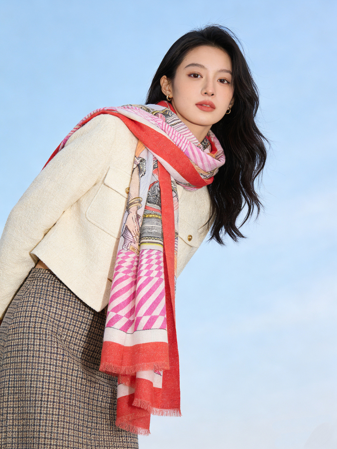 会发光发亮的围巾 爱马仕 专柜同步 买了都说好看羊绒印花‼️推荐💕顶级工艺超值‼️爱马仕专柜爆款🎁🎁羊绒