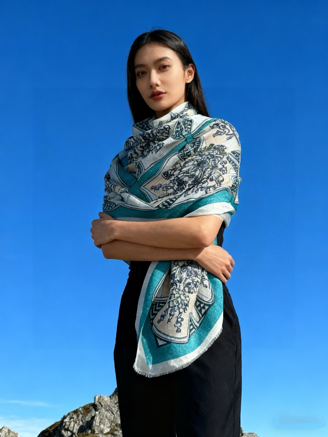 会发光发亮的围巾 羊绒新款🆕👏买了都说好看‼️推荐💕爱马仕羊绒方巾，顶级工艺超值‼️爱马仕专柜爆款🎁💟立