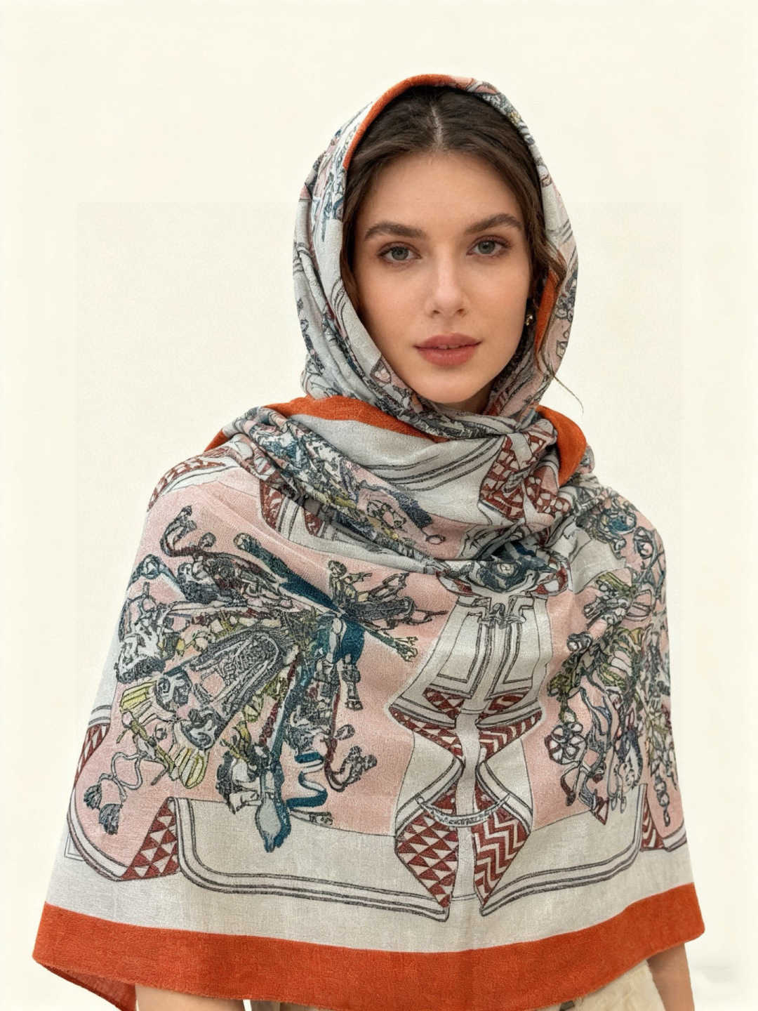 会发光发亮的围巾 羊绒新款🆕👏买了都说好看‼️推荐💕爱马仕羊绒方巾，顶级工艺超值‼️爱马仕专柜爆款🎁💟立