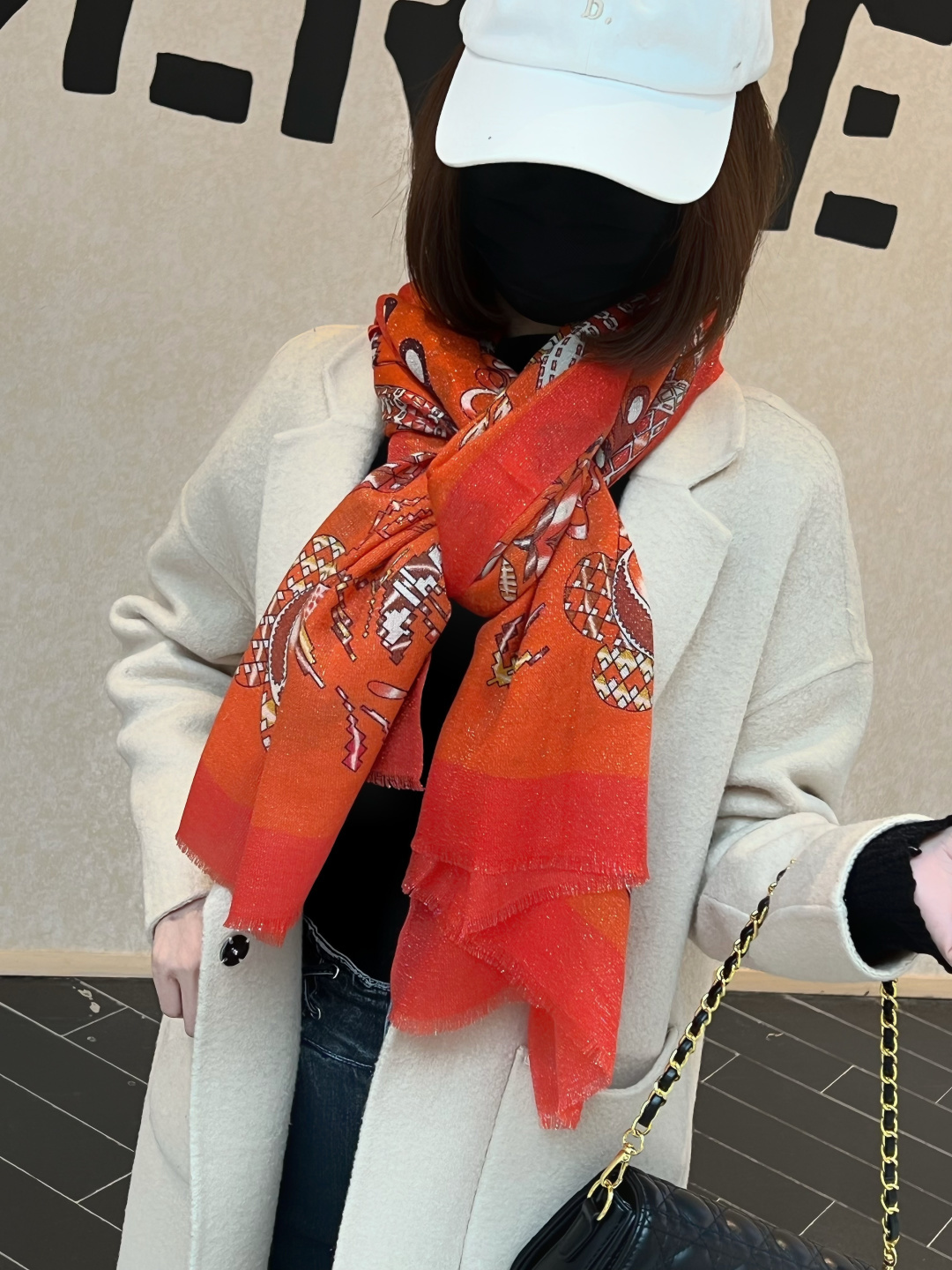 会发光发亮的围巾 爱马仕 专柜同步 买了都说好看羊绒印花‼️推荐💕顶级工艺超值‼️爱马仕专柜爆款🎁🎁羊绒