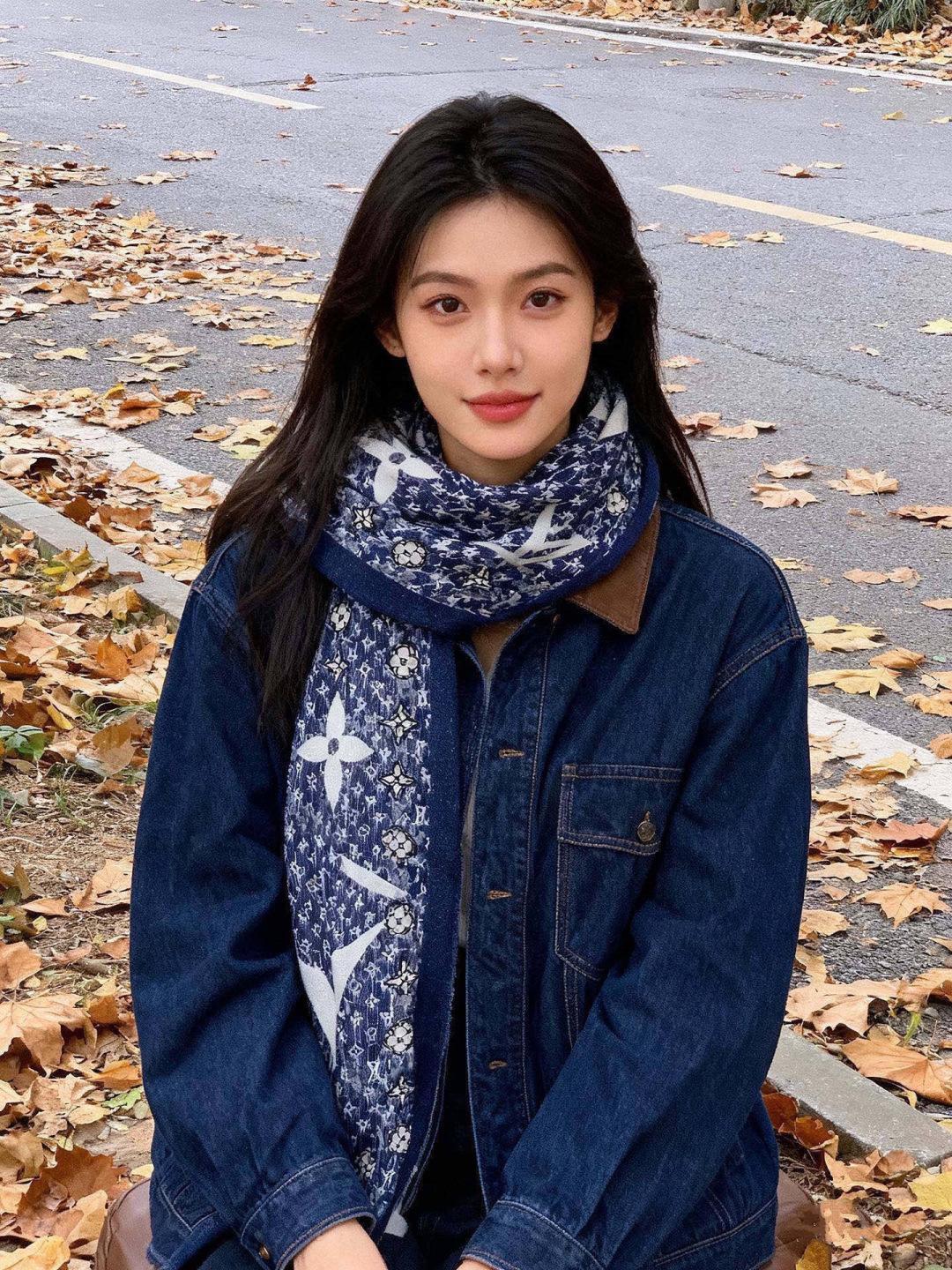 会发光发亮的围巾银丝羊绒长巾✨专柜同步‼️真心赞‼️驴家【L字母与花纹长巾】路易威登经典 Monogra