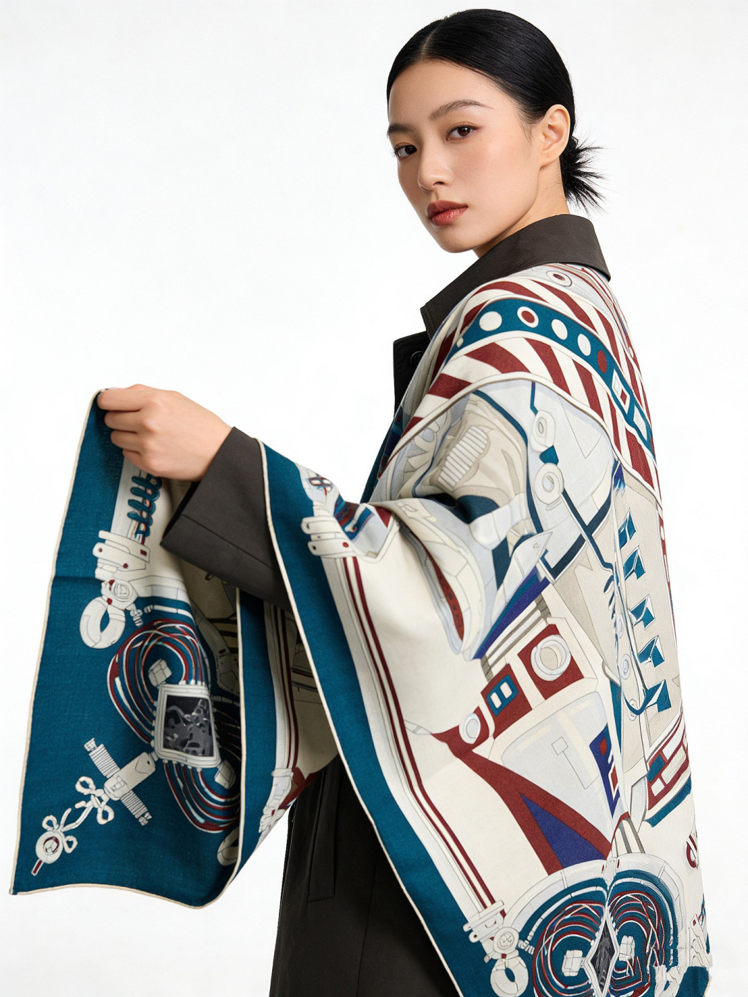 羊绒新款🆕👏👏买了都说好看‼️推荐💕爱马仕双面同色羊绒方巾【双面同色140】，顶级工艺超值‼️爱马仕专柜