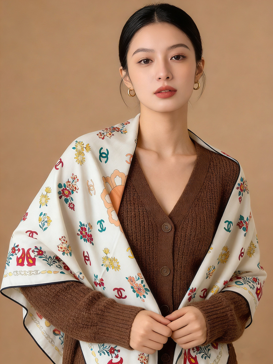 高级成衣系列～Chanel 【140双面同色丝绒披肩】此系列谱写一曲自由轻灵的赞歌本系列作品创新演绎品牌