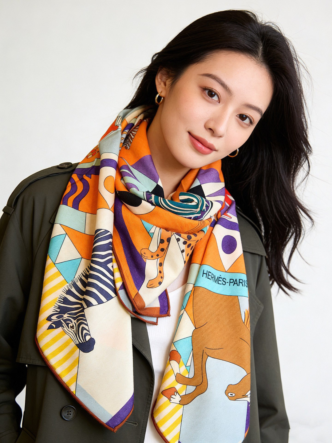 羊绒新款🆕👏👏买了都说好看‼️推荐💕爱马仕双面同色羊绒方巾【双面同色140】，顶级工艺超值‼️爱马仕专柜