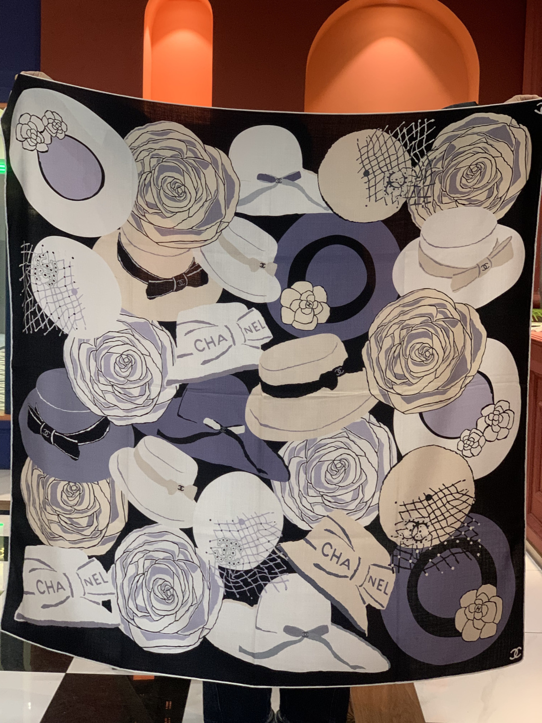 📦新款💖💖🏻🏻【山茶花印花140】140丝绒双面同色印花方巾‼️抢‼️VIP推荐 ‼️下手一定要快【高端