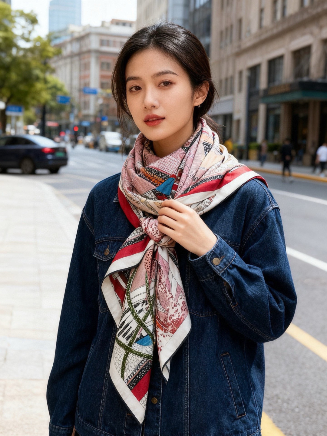 NO:729515,Be the first to get the new [Double-sided velvet square scarf of the same color] Hand-rolled cashmere and silk blended shawl (70% cashmere, 30% mulberry silk) This shawl is made of classic cashmere and silk blended fabric, soft and light, easy to wear. A must-have for air-conditioned rooms!  Ideal for colder days or cooler evenings. Dimensions 140x 140 cm | Due to the hand-rolled edges of this shawl, the dimensions may vary slightly from those shown. High version scarf, high version scarf, real silk, shawls19860909抢先 上新【双面同色丝绒方巾】手工卷边山羊绒和真丝混纺披肩（70山羊绒,30桑蚕丝） 这款披肩采用经典山羊绒和真丝混纺面料,柔软轻盈,佩戴方便.空调房必备！寒冷时分或微凉夜间的理想之选. 尺寸140x 140厘米 | 由于这款披肩采用手工卷边,与标示的尺寸或会略有不同高版本围巾,高版本围巾,real silk,shawls,scarf