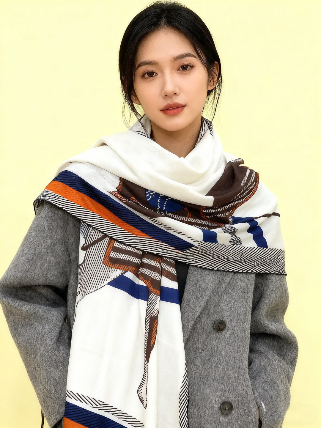 NO:729506,[Double-sided same color velvet style] H family cashmere new style. Everyone who bought it says it looks good. Recommended [Horse Phi 140] Cashmere square scarf H family ZG hot model with three-dimensional presentation of pattern and texture. Extremely high quality. Special process. High-end research and development. Stunning. Special cutting-edge process. Favored by Bai Fumei. Whether it is quality, style or price, they scream for big brand control. Super high cost performance.  Definitely worth buying, size 140cm*140cm, 70 cashmere silk high version scarf, high version scarf, real silk19860909【双面同色 丝绒款】H家羊绒新款 买了都说好看推荐【骏马披挂 140】羊绒方巾H家ZG爆款立体呈现图案纹路实物档次极高特殊工艺高端研发惊艳问世特殊尖端工艺处理受到白富美的喜欢 无论是品质 款式 价格都令大牌控的她们尖叫 超高性价比 绝对值得入手尺寸140cm*140cm,70羊绒真丝高版本围巾,高版本围巾,real silk,scarf