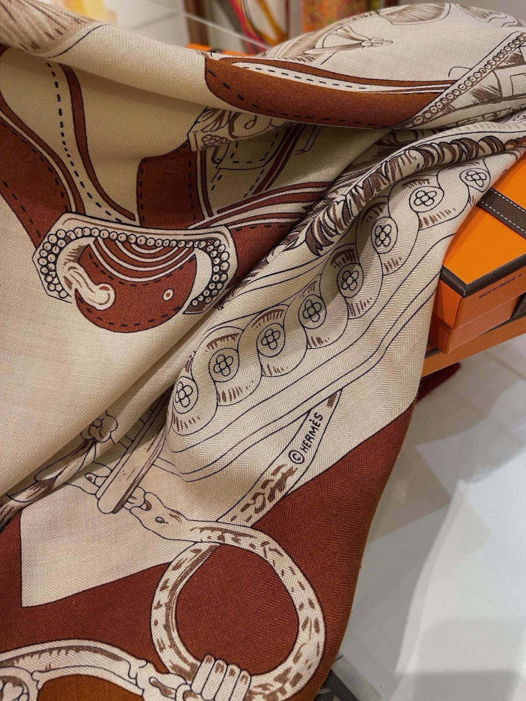Hermes Scarf Hermes Hermes H 70% 30% 140*140cm H — photo 6