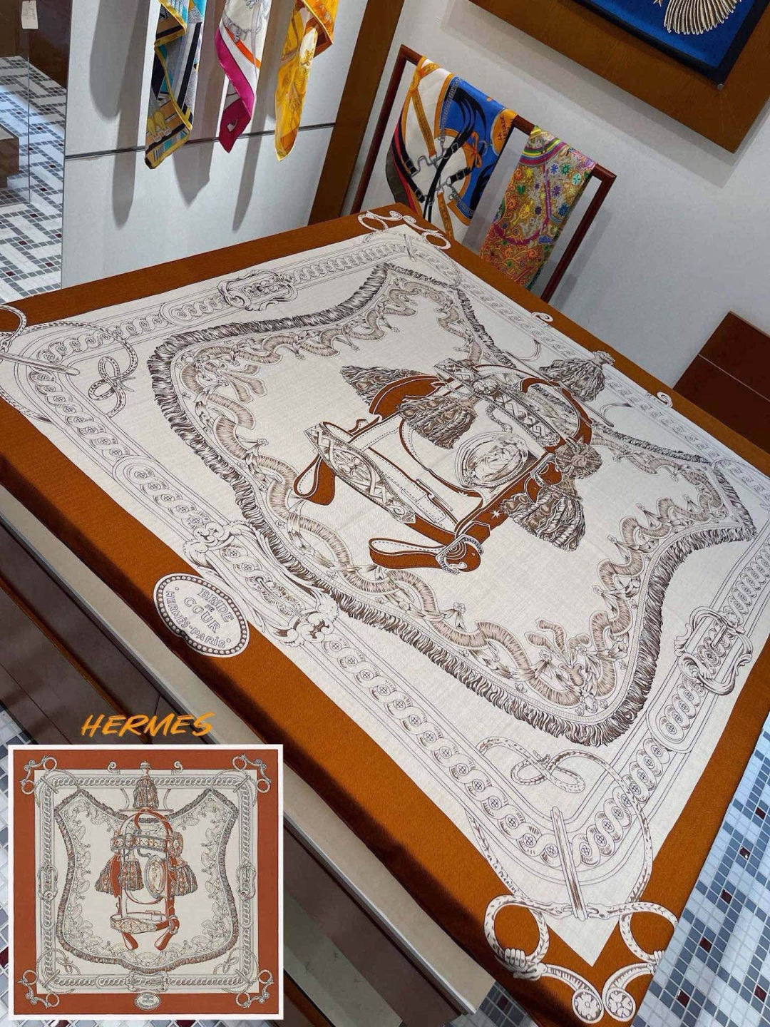 Hermes Scarf Hermes Hermes H 70% 30% 140*140cm H — photo 2