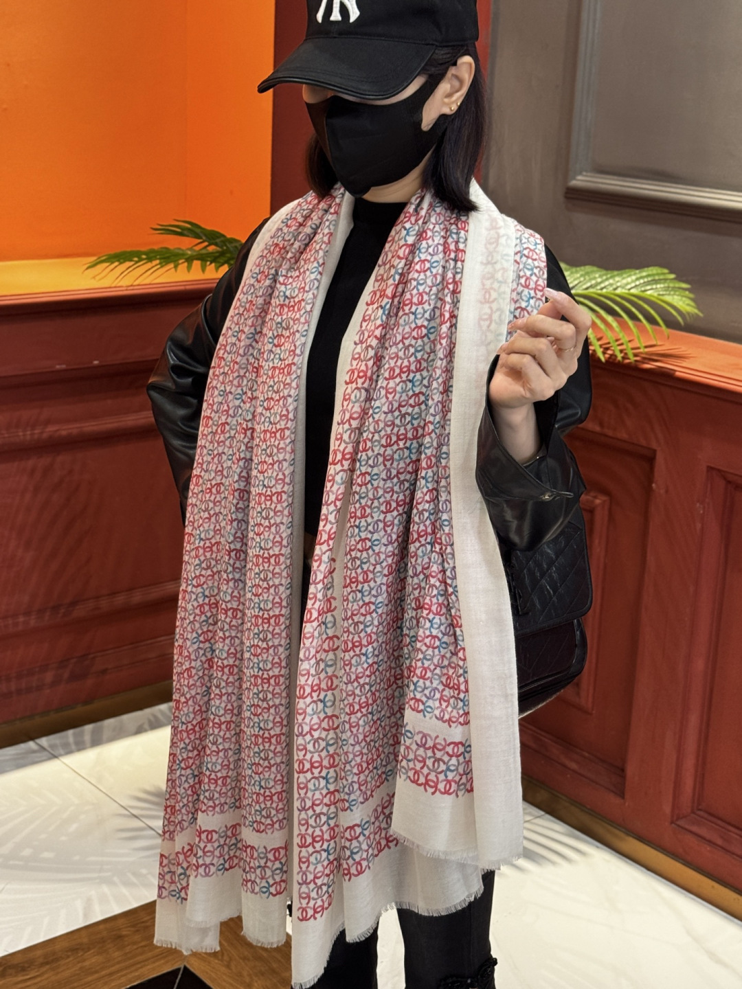 Cachecol Chanel 100*200cm 100%