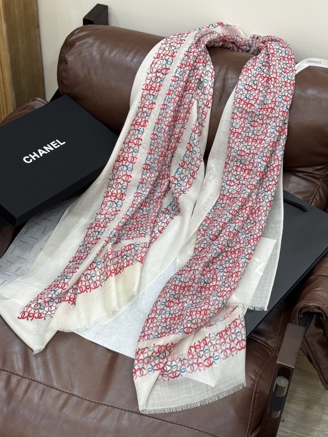 Cachecol Chanel 100*200cm 100% — photo 6