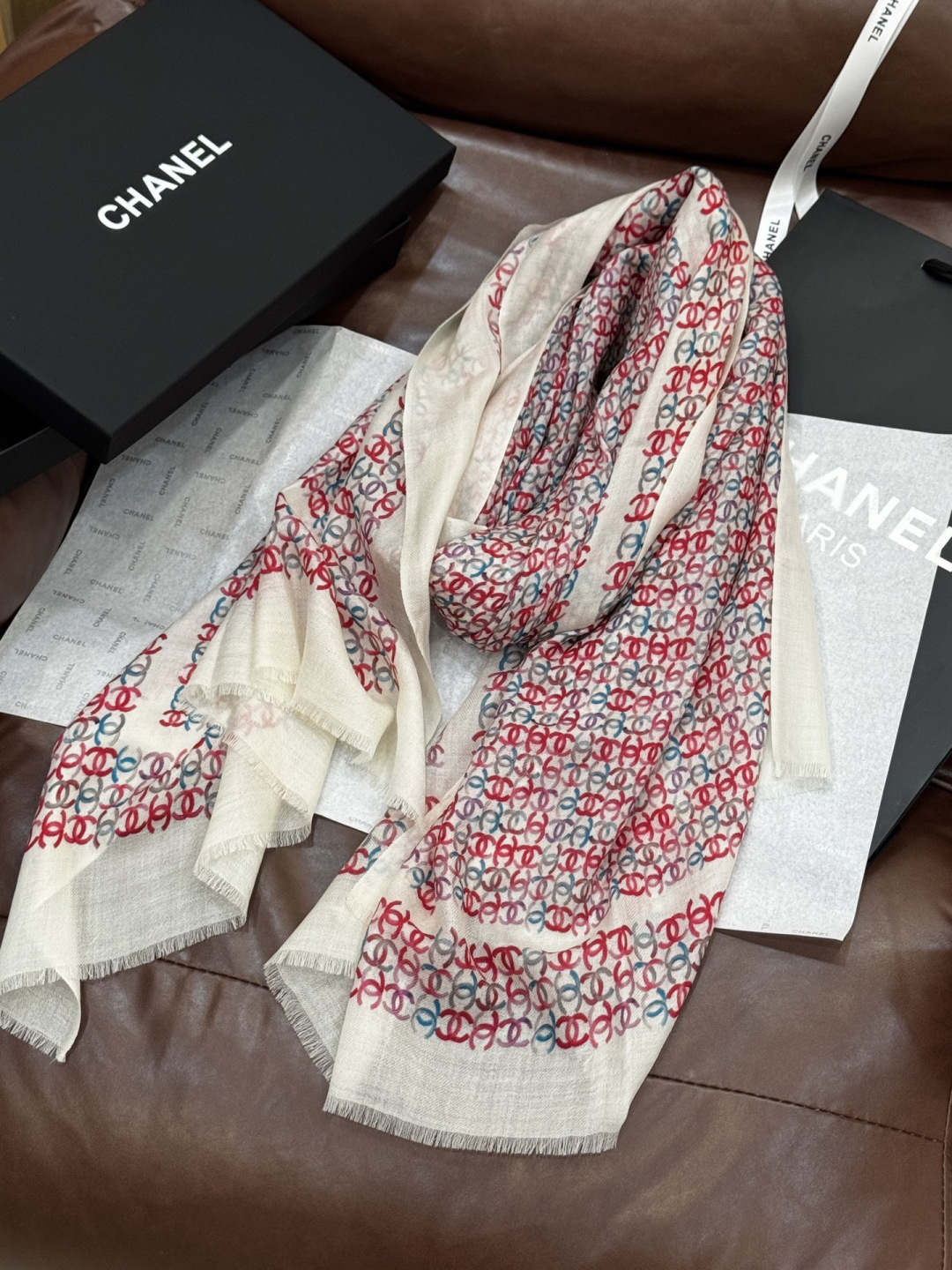 Cachecol Chanel 100*200cm 100% — photo 7
