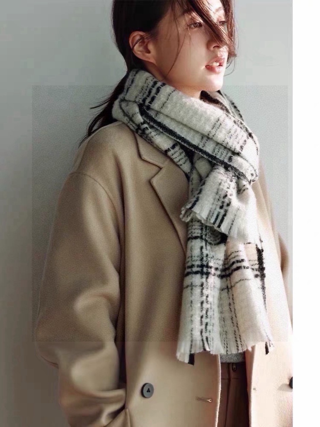 ‼️新😘😘香奈儿（CHANEL）年度最美‼️ 【双C编织格纹披肩】独家渠道原单货‼️年度最新力作 顶极高
