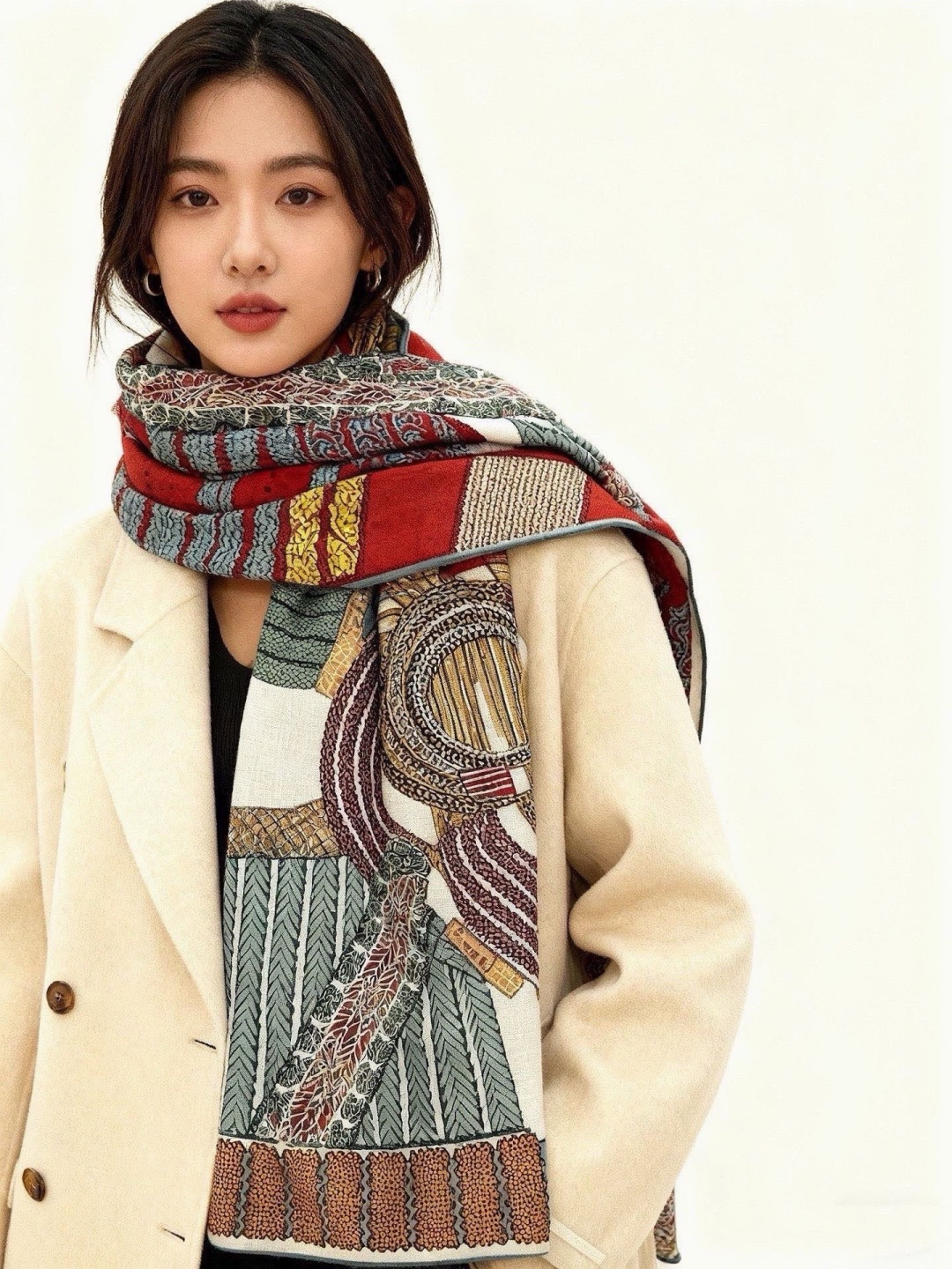 丝巾 |HERMES I Dressage Tressage Dressage Tressage | 盛装舞步 设计师：