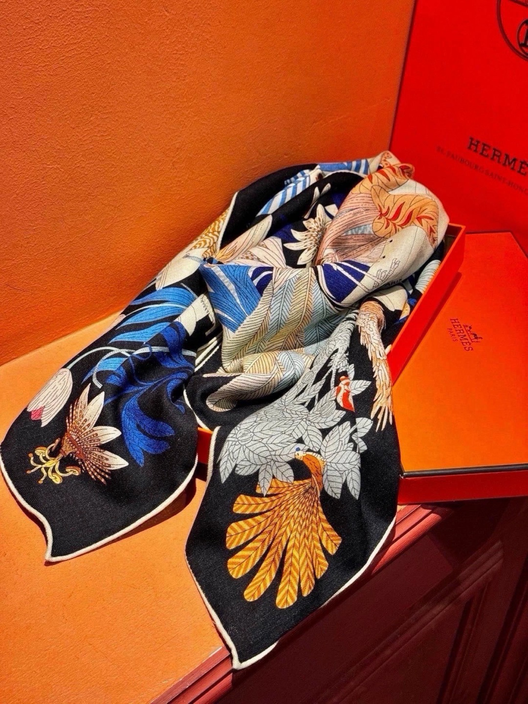 羊绒新款🆕👏买了都说好看‼️推荐💕爱马仕双面同色羊绒方巾，【奇珍乐园双面同色140】顶级工艺超值‼️爱马仕专柜爆款🎁💟立