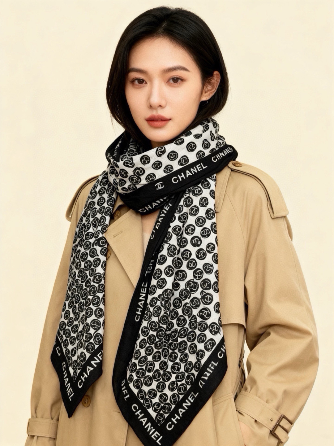 Chanel新品～ 【140顶级丝绒双面同色披肩】 披肩设计真的好有突破 粉色米色格优雅甜美 感觉每一款错过了就不会再有