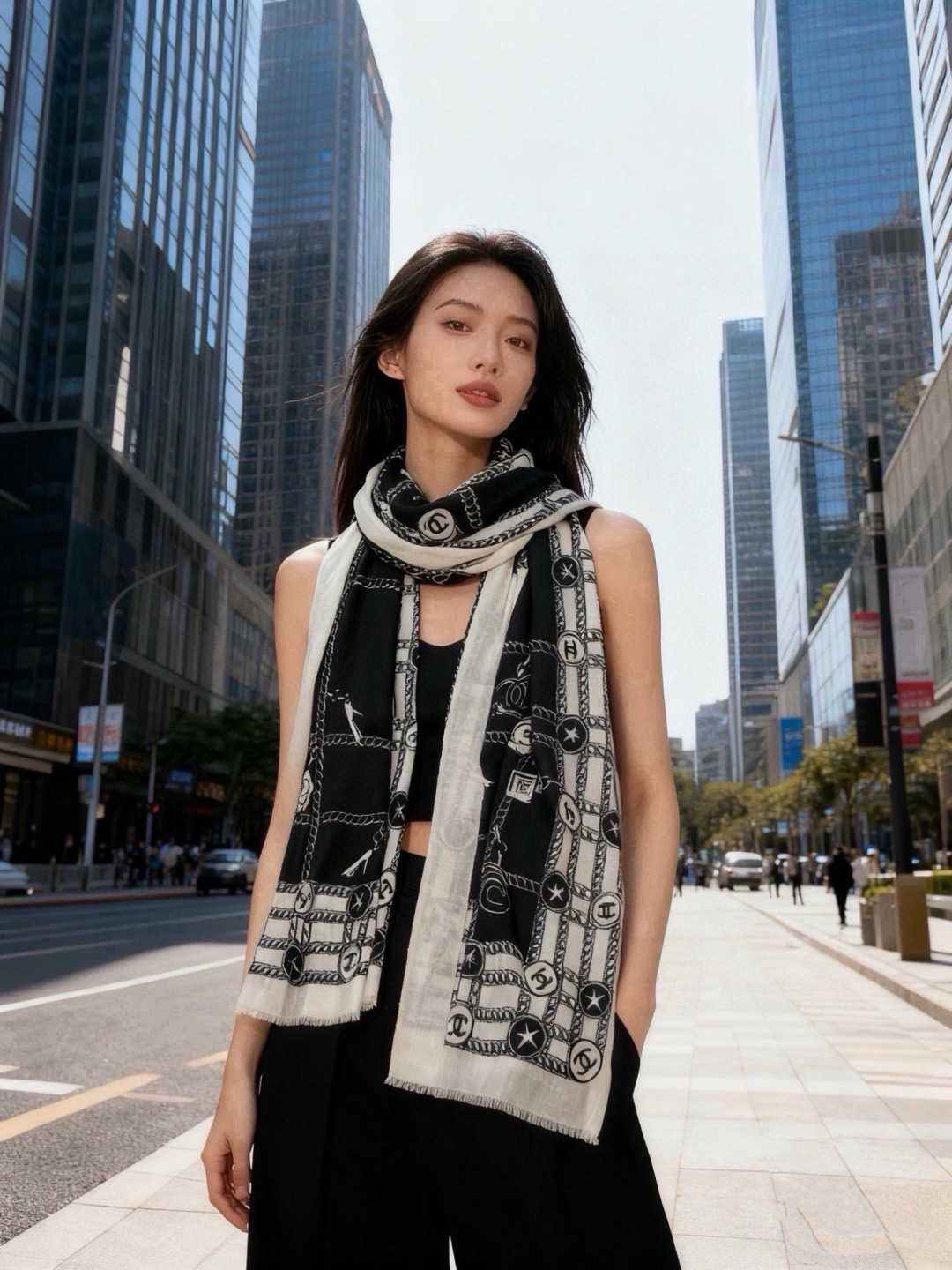 NO:945887,CHANEL Chanel's classic elements are elegant and generous in design. It's super perfect when wrapped around the neck. It's like a stunner in the world. Counter quality [rose] long scarf 100*200cm. Top quality pure cashmere [strong] reserved. If you like it, come and grab it. High version scarf, high version scarf, chanel, chanel19860909CHANEL香奈儿经典元素设计优雅大方,绕在颈间超级完美简直人间的尤物 专柜品质[玫瑰]长巾100*200cm 顶级纯羊绒[强]自留款喜欢的快来抢吧高版本围巾,高版本围巾,chanel,chanel,scarf