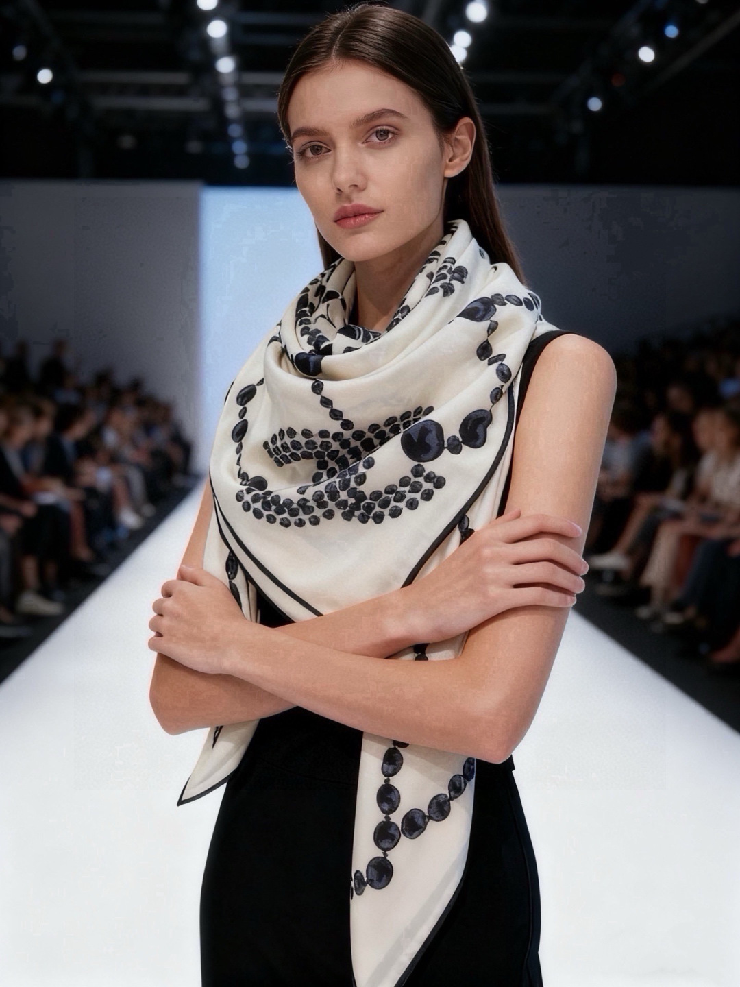 NO:945929,[CHANEL's new double-sided velvet square scarf of the same color] Gentle and demure, with pearly elegance!  The soft and smooth feeling is so comfortable that my heart melts!  Chanel's new velvet square scarf with classic pearl elements!  If you are knowledgeable, you will fall in love with this classic pearl series once you hold it in your hand!  The biggest advantage is that it is very, very encouraging!  !  !  !  It’s fashionable, feminine, stable, and not frivolous. It’s really super aura when worn with this style. The upper body effect is generous, decent and classy. The velvet design is really beautiful. The two colors are also very suitable for daily wear!  The real thing is beautiful!  High-end silk, soft fabric, fine printing and dyeing, high-end quality!  !  The soft and smooth feeling is very comfortable. Can be used in all seasons!  Size specification 140*140 Material 30% silk 70% cashmere high version scarf, high version scarf, chanel, real silk19860909【CHANEL新款 双面同色丝绒方巾】 温柔而娴静,珍珠优雅气质！柔软顺滑的感觉真的舒服到心都化了！Chanel经典珍珠元素新款丝绒方巾！懂货的拿在手里一看,就会爱死,经典珍珠系列！最大的优点就是非常非常抬人！！！！又时髦,又女人味,又稳,不轻佻.穿搭配这样的款,真的超级有气场.上身效果大方得体有档次.丝绒真心美爆了的设计 两个色也是非常适合日搭的配色！实物很美好！高端真丝,面料柔软,印染精细,高端品质！！柔软顺滑的感觉非常舒适.四季可用！ 尺寸规格140*140 材质30真丝70羊绒高版本围巾,高版本围巾,chanel,real silk,scarf